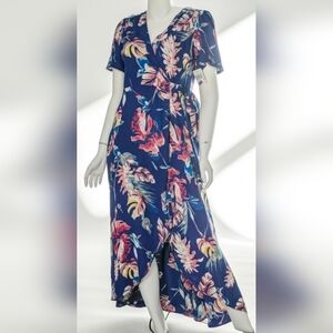 Floral Blue Maxi Dress